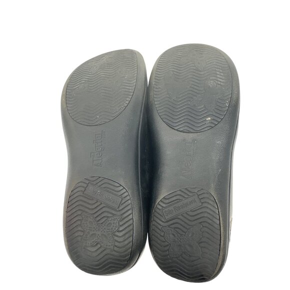 Alegria Womens Black Snake Embossed Leather Slip-On Loafers Size 39 US 9 - Picture 13 of 14